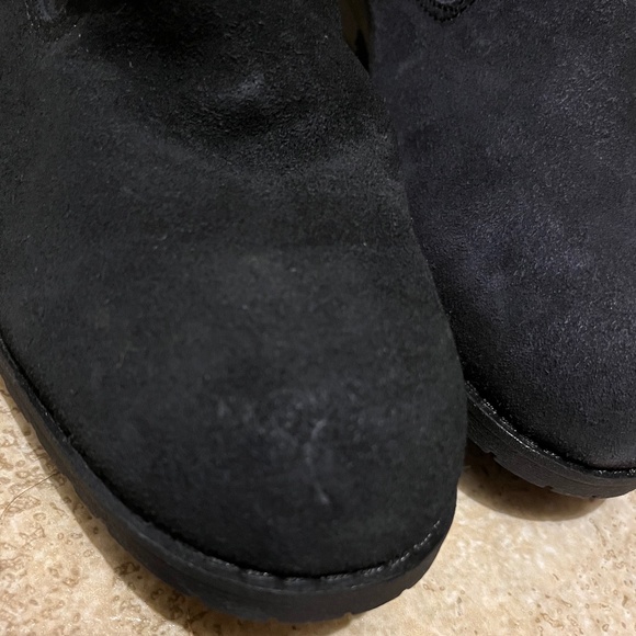 CAT Caterpillar Women’s Black Suede Leather Buckle Winter Boots Sz-11 - Picture 5 of 11